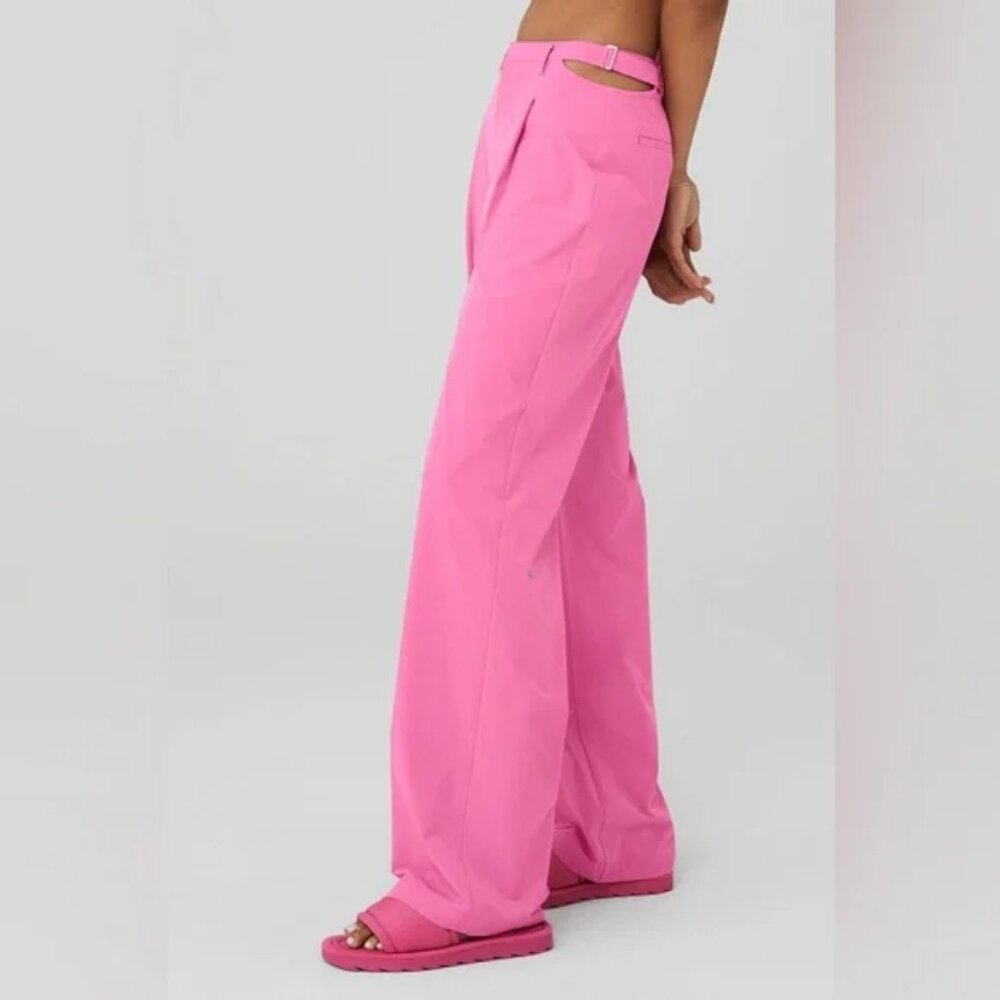 ALO Yoga Pink Wide-Leg Trousers